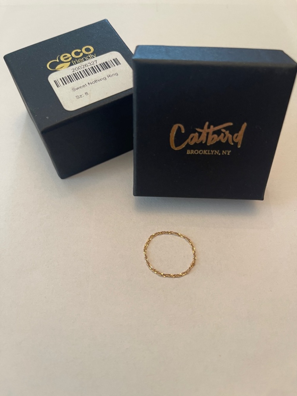 Catbird NYC Sweet Nothing Gold Chain Ring - Picture 7 of 9